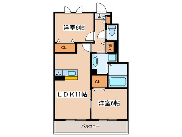 Ｃａｓａ　ＯｋｕｒａⅡの物件間取画像